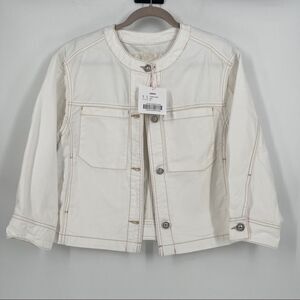OZOC WHITE DENIM JACKET 